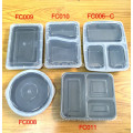 Stackable 3 compartment plastic food container, bento lunch box, food storage containers